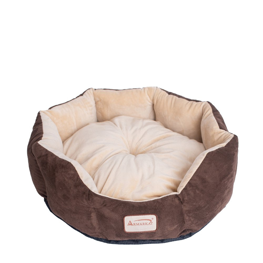 Armarkat Covered Pet Cat Bed, Mocha & Beige Animals & Pet Supplies > Pet Supplies > Cat Supplies > Cat Beds Aeromark Intl Inc   