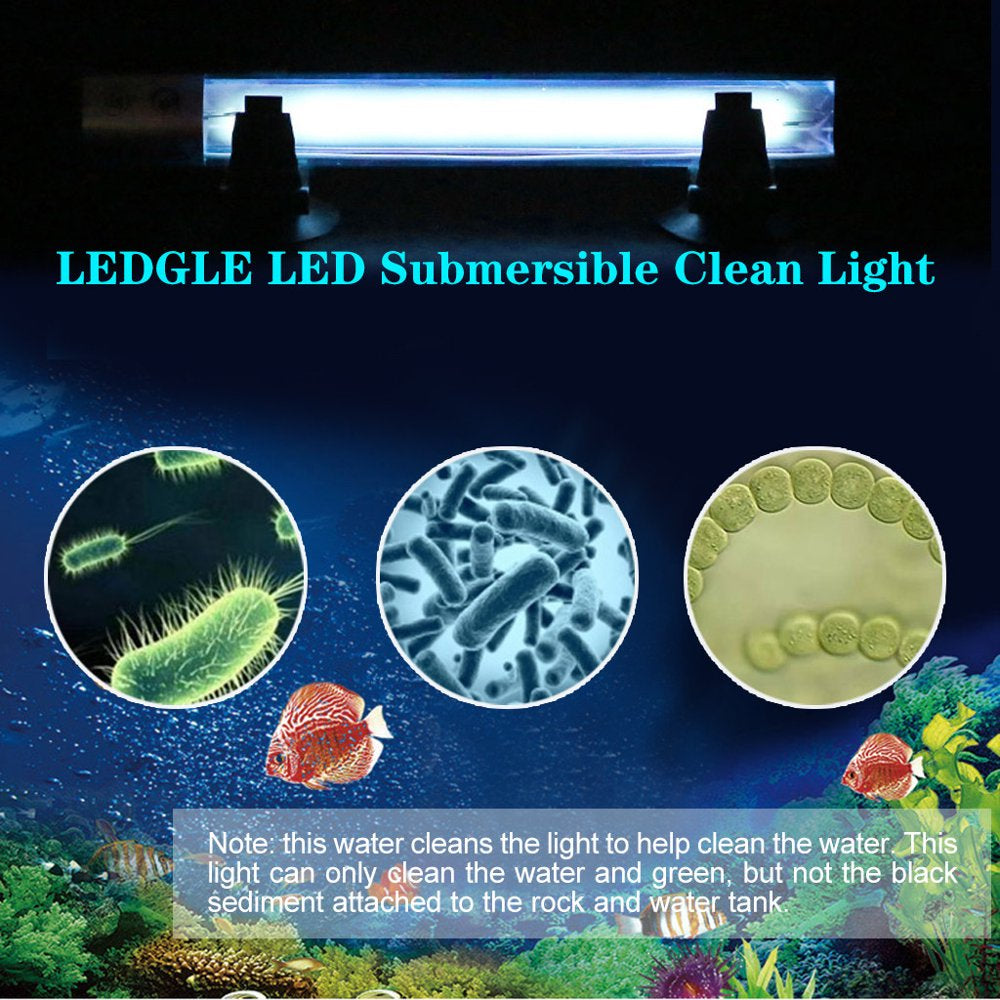 Aquarium Lights 7W Submersible Light Aquarium Clean Light for Aquarium Water Animals & Pet Supplies > Pet Supplies > Fish Supplies > Aquarium Lighting PODPLUG LC   