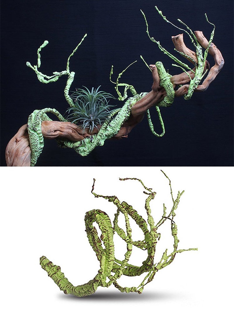 Okwish Simulation Plant Rattan Tree Withered Vine Reptile Plants Bendable Flexible Amphibian Geckos Pet Habitat Decoration