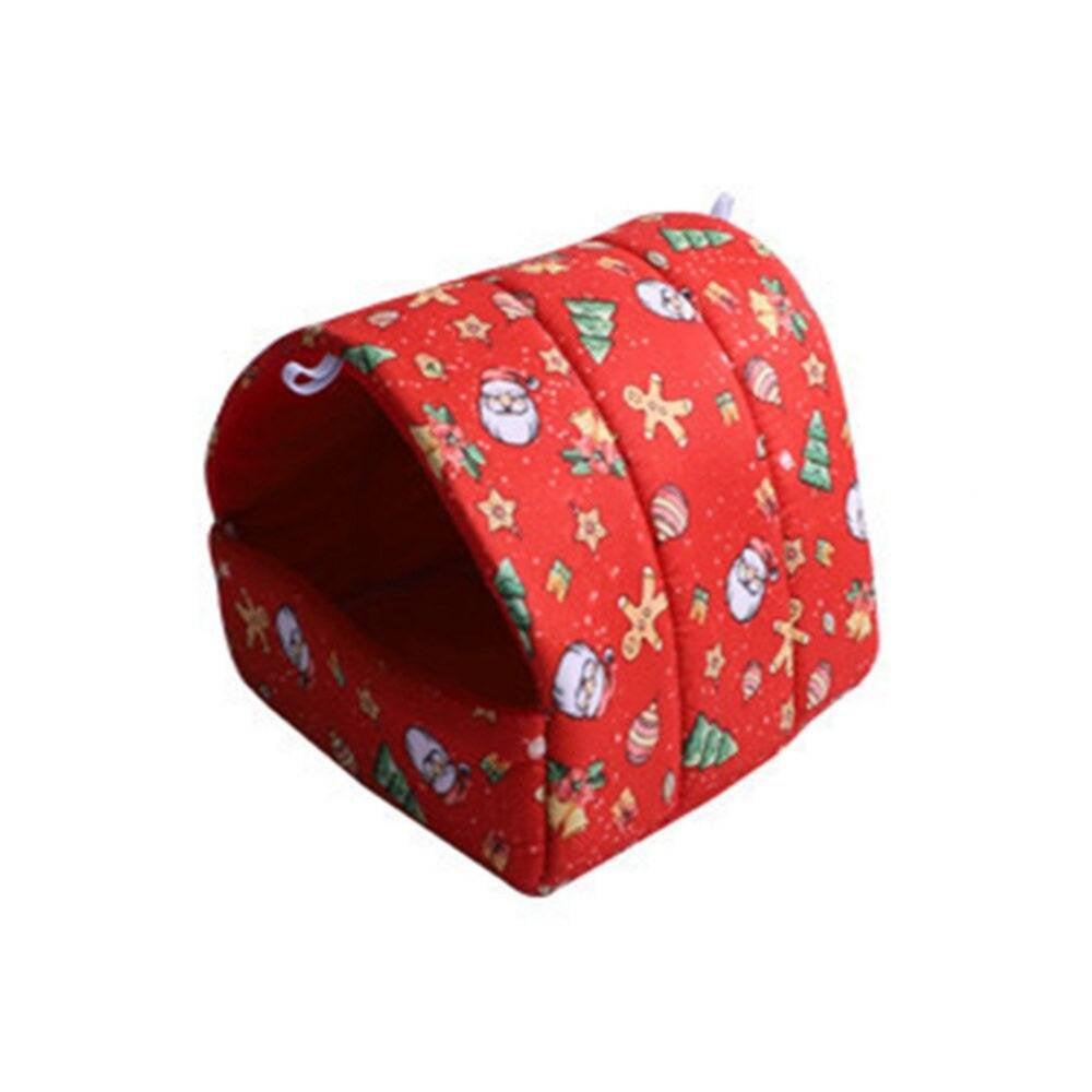 Clearance! Hamster House Guinea Pig Nest Small Animal Sleeping Bed Winter Warm Soft Cotton Mat for Rodent Rat Small Pet Accessories Animals & Pet Supplies > Pet Supplies > Small Animal Supplies > Small Animal Bedding Fantadool 18x18cm Red 