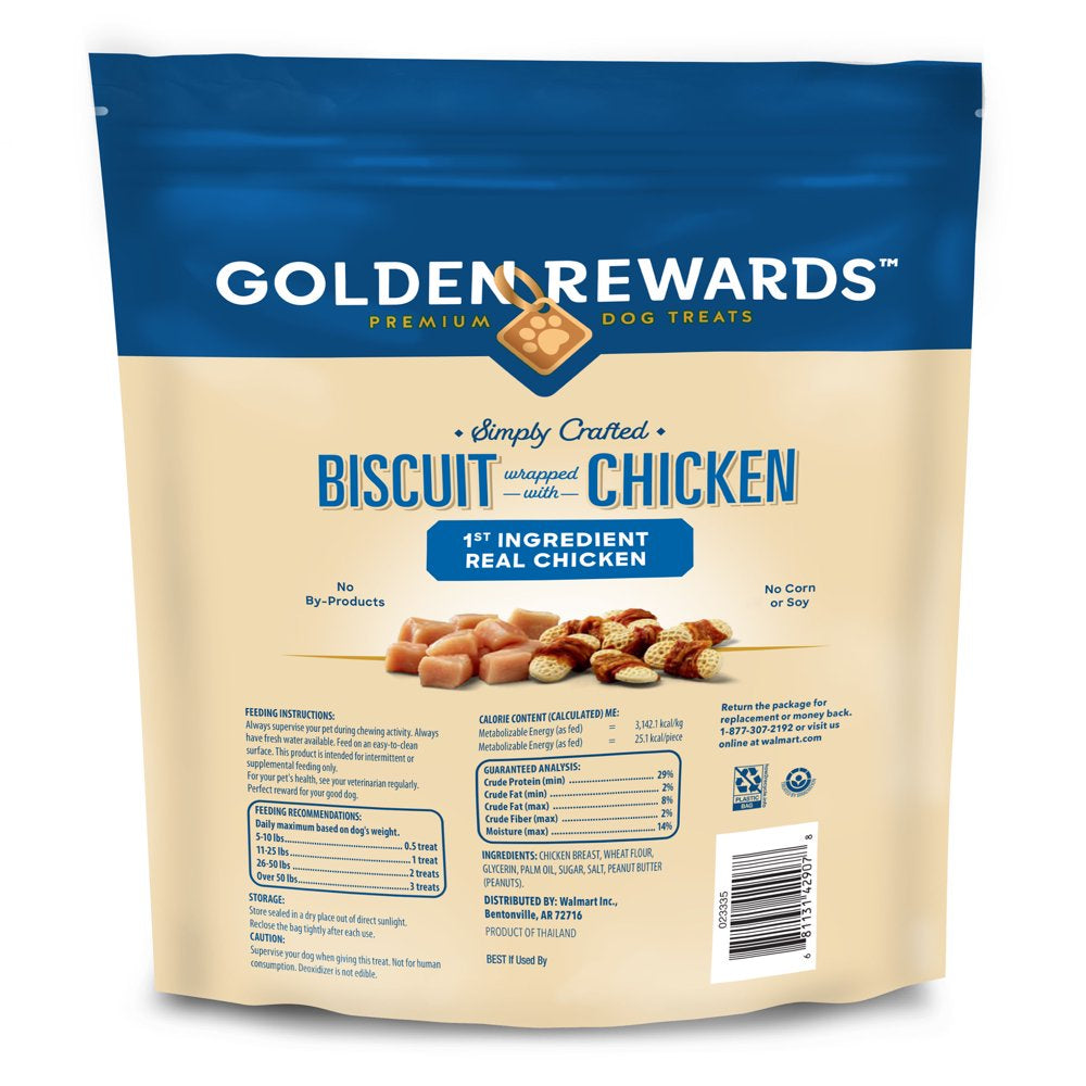Golden Rewards Peanut Butter Flavor Biscuit Wrapped with Chicken Dry Treats for All Dogs, 32 Oz Animals & Pet Supplies > Pet Supplies > Dog Supplies > Dog Treats Gambol (Thailand) Co.,Ltd.   