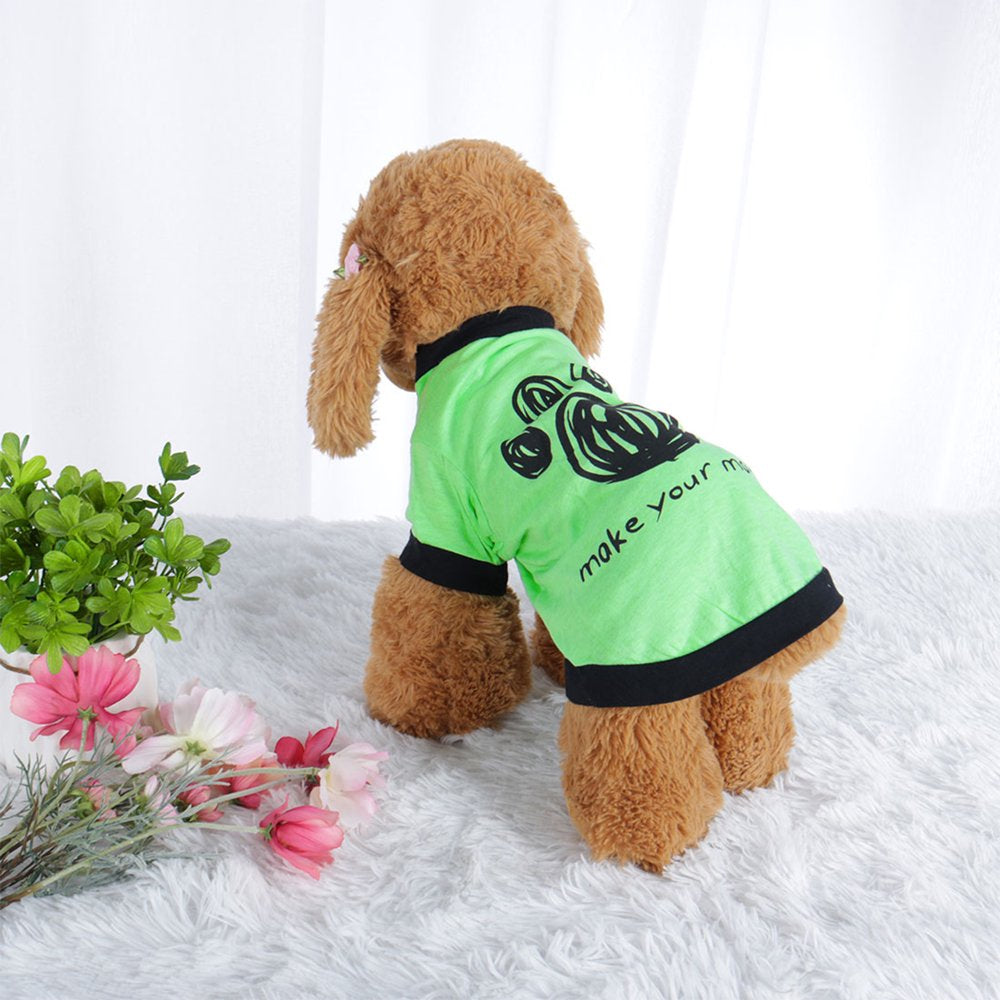Pet T Shirt Spring Fall Dog Puppy Small Pet Cat Apparel Clothes Vest Clothing Printed, M #1 Animals & Pet Supplies > Pet Supplies > Cat Supplies > Cat Apparel Unique Bargains L #16 
