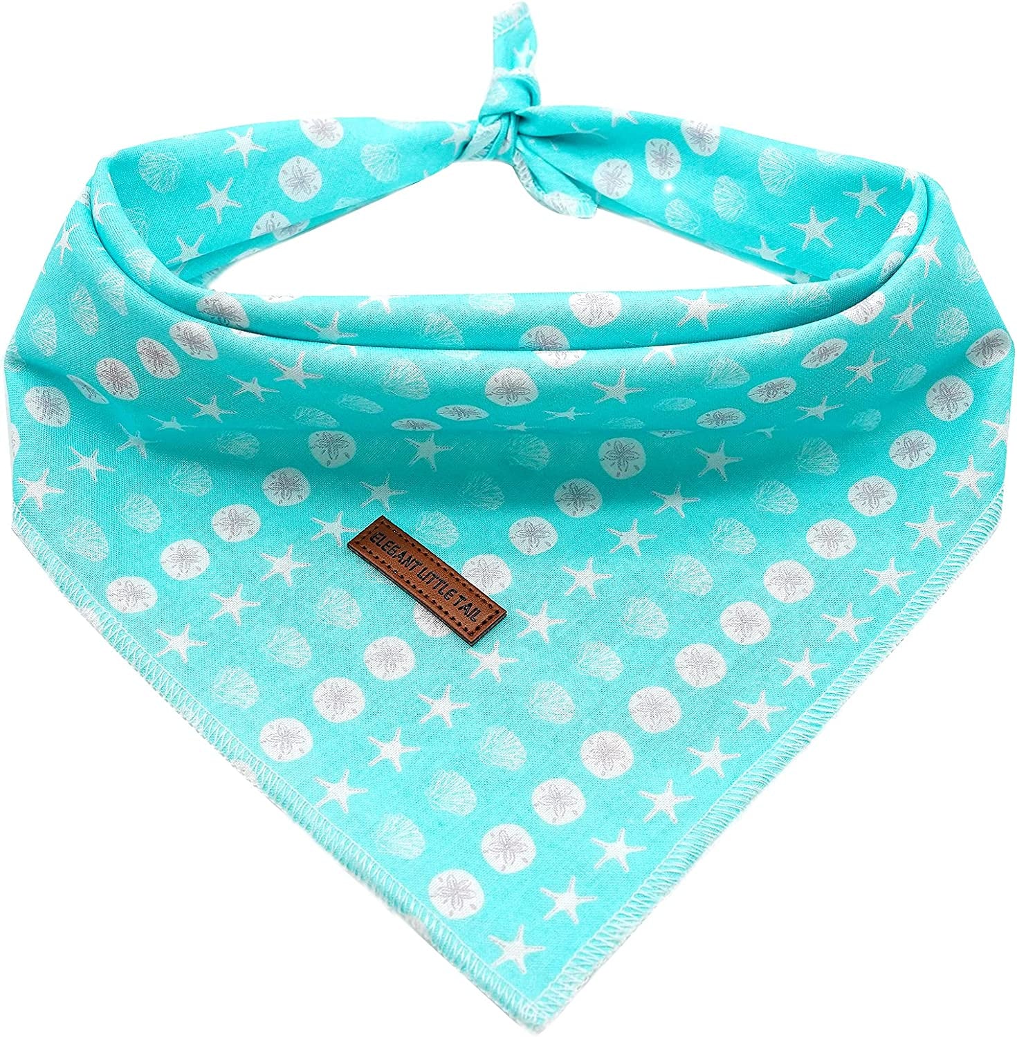 Elegant Little Tail Valentine Dog Bandana, Pet Dog Bibs Scarf, Soft Adjustable Square Dog Kerchief for Small Dogs Animals & Pet Supplies > Pet Supplies > Dog Supplies > Dog Apparel Elegant little tail Starfish and Seashells Small (Pack of 1) 