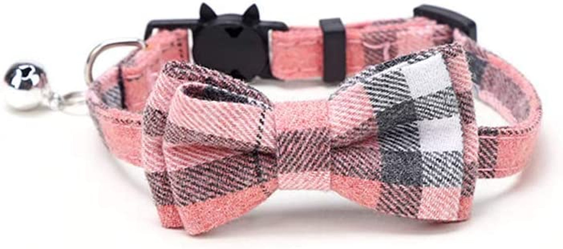 Colorful Plaid Small Dogs Collars Cat Necklaces, Pet Collars Dog Accessories Striped Bowknot Cat Collars(Orange) Animals & Pet Supplies > Pet Supplies > Dog Supplies > Dog Apparel QUNJUN Multicolor,Pink  