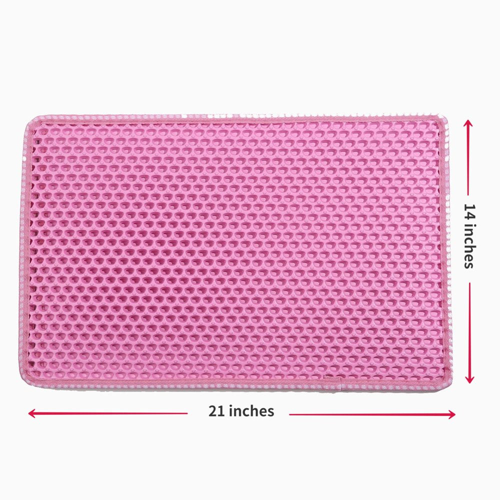 Kitty Cat Litter Mat Anti-Tracking Mat Honeycomb Double Layer Easy Clean  21x14