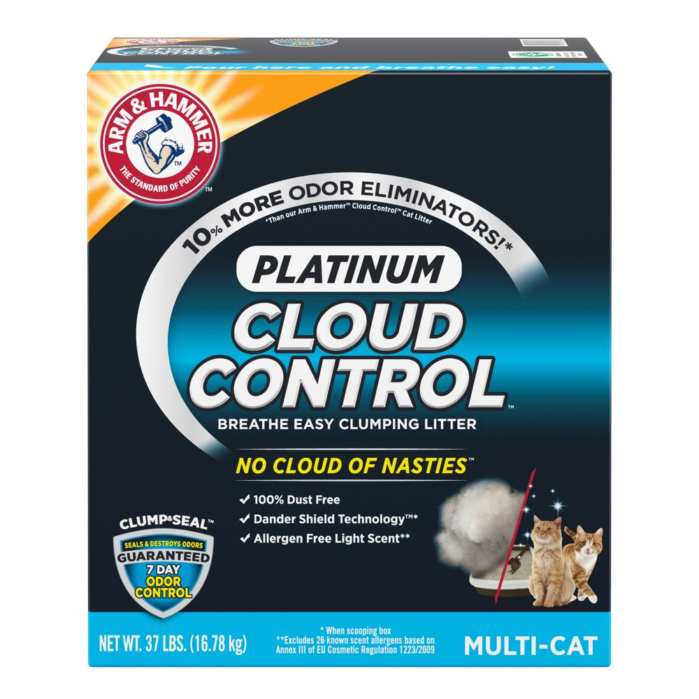 ARM & HAMMER Cloud Control Platinum Clumping Cat Litter 37LB Animals & Pet Supplies > Pet Supplies > Cat Supplies > Cat Litter Church & Dwight Co., Inc.   