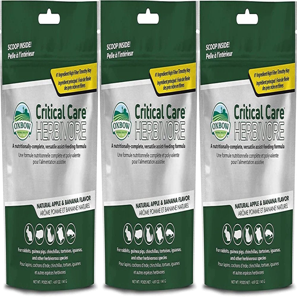 Oxbow Animal Health Critical Care Apple Banana Premium Recovery Food 141G 3-Pack Animals & Pet Supplies > Pet Supplies > Small Animal Supplies > Small Animal Food unknown   