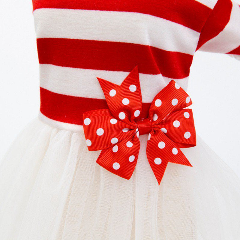 Small Dog Dress 2 Packs - Cute Tutu Princess Dress for Girl Dogs, Puppy Shirts Vest Pet Apparel for Small Dogs and Cats in Wedding Holiday Spring Summer, Strip, S Animals & Pet Supplies > Pet Supplies > Cat Supplies > Cat Apparel JANDEL   