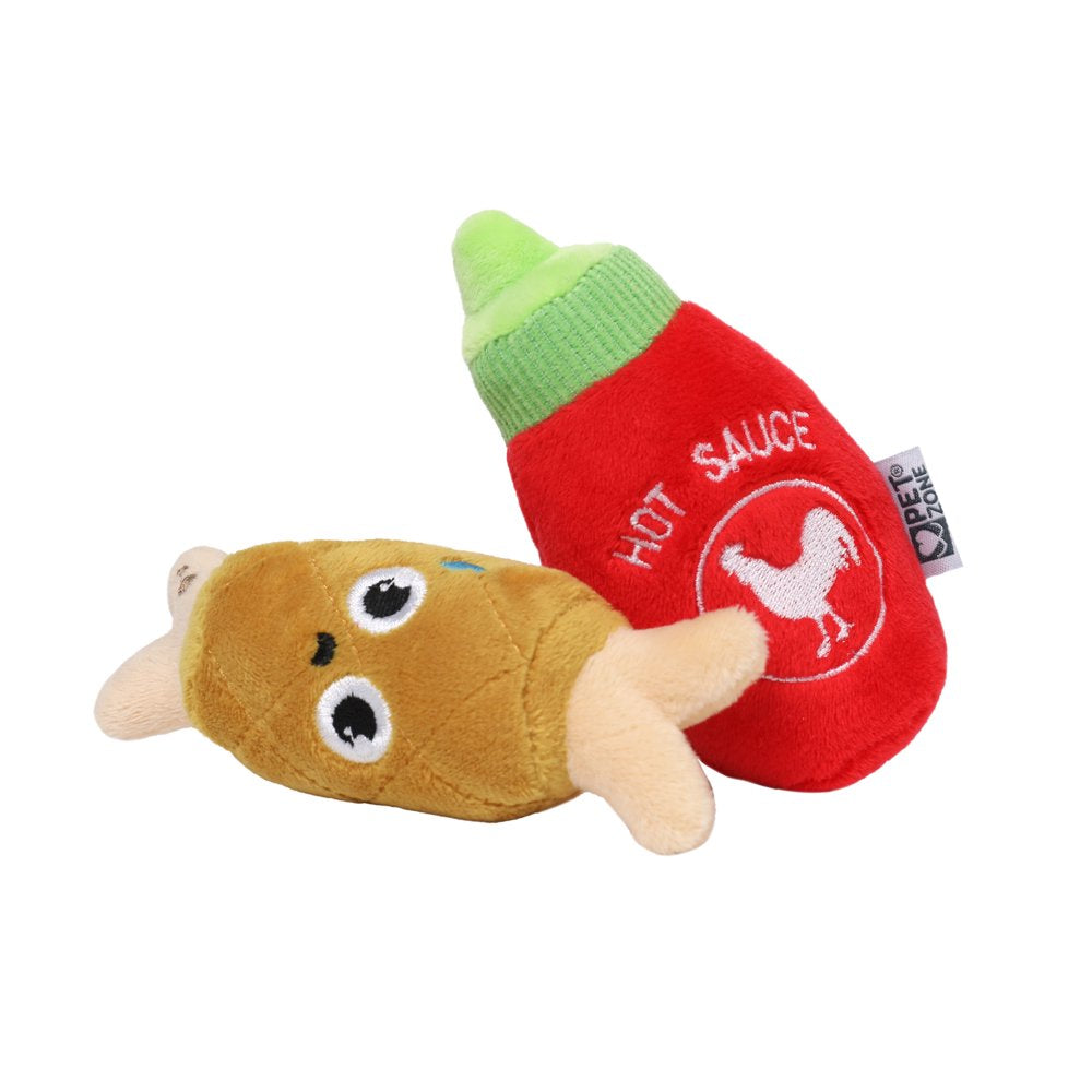 Pet Zone Hot Sauce Plush Squeaky Dog Toys for Small Dogs, 2 Pack Animals & Pet Supplies > Pet Supplies > Dog Supplies > Dog Toys Our Pets   