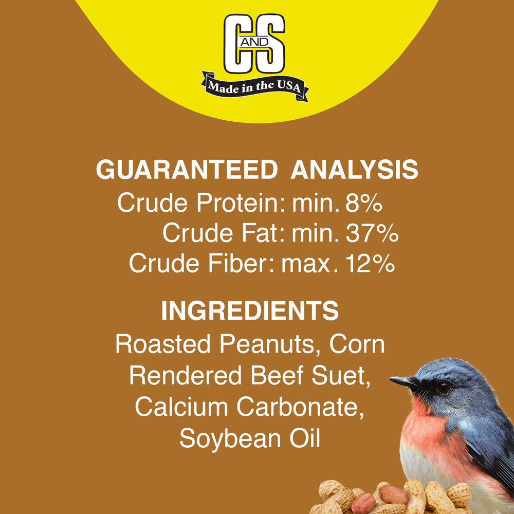 C&S Peanut Crunch Flavored Spreadable Suet, 1.31 Lb., Wild Bird Food Animals & Pet Supplies > Pet Supplies > Bird Supplies > Bird Food C&S Products Company   