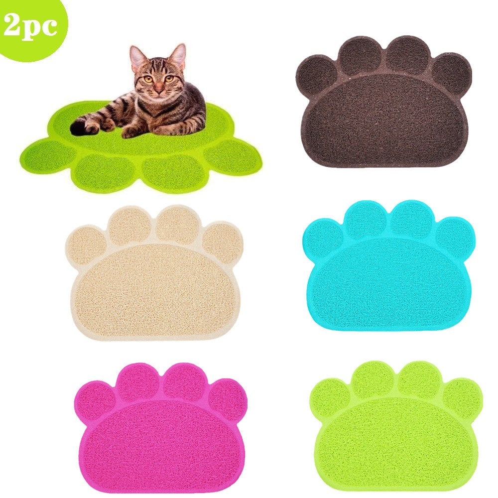 Super Soft Cat Litter Mat, 2Pcs Trapper Mats for Cats, Aousthop Paw Shape Litter Mat, Litter Box Mat Urine Proof, Durable, Easy Clean Animals & Pet Supplies > Pet Supplies > Cat Supplies > Cat Litter Box Mats MUTOCAR 2pcs - 15.8x11.8" Rose red 