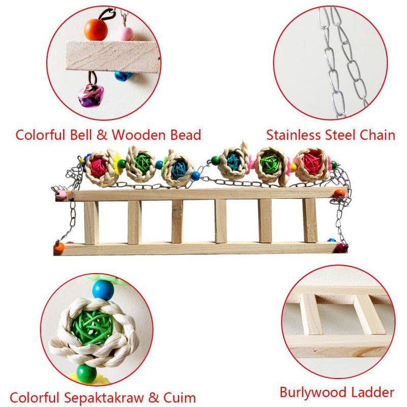 Birdcage Stand Creative Parrots Toys Chicken Swing Pet Toy Swing Stand Budgie Parakeet Cage Bridge Ladder Bird Accessories Animals & Pet Supplies > Pet Supplies > Bird Supplies > Bird Cage Accessories BOLLSLEY   