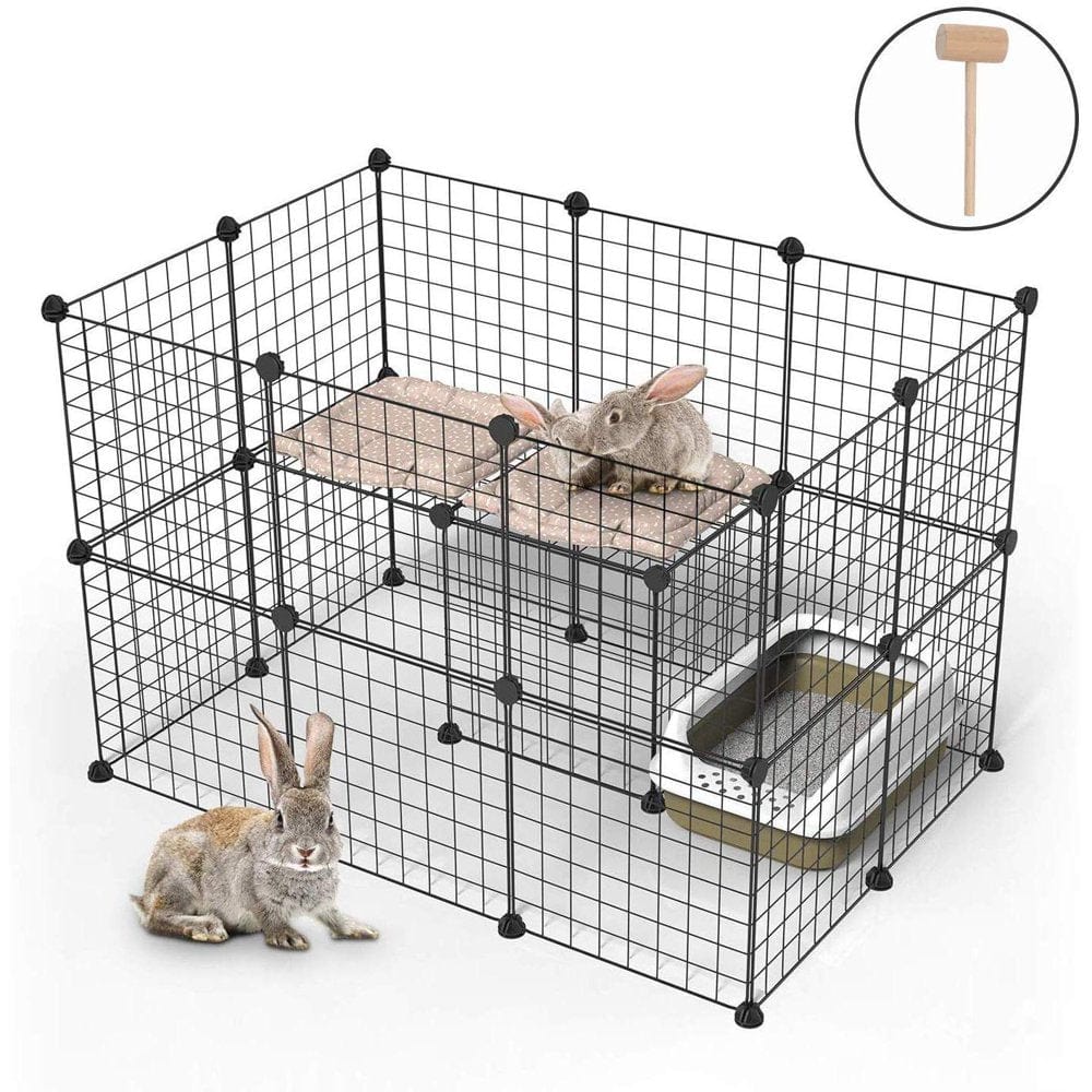32 Panels Pet Playpen Small Animals Exercise Pen Crate Metal Wire Fence and Kennel Indoor Outdoor for Guinea Pigs, Bunnies, Rabbits, Puppies Animals & Pet Supplies > Pet Supplies > Dog Supplies > Dog Kennels & Runs Boulevard F Inc   