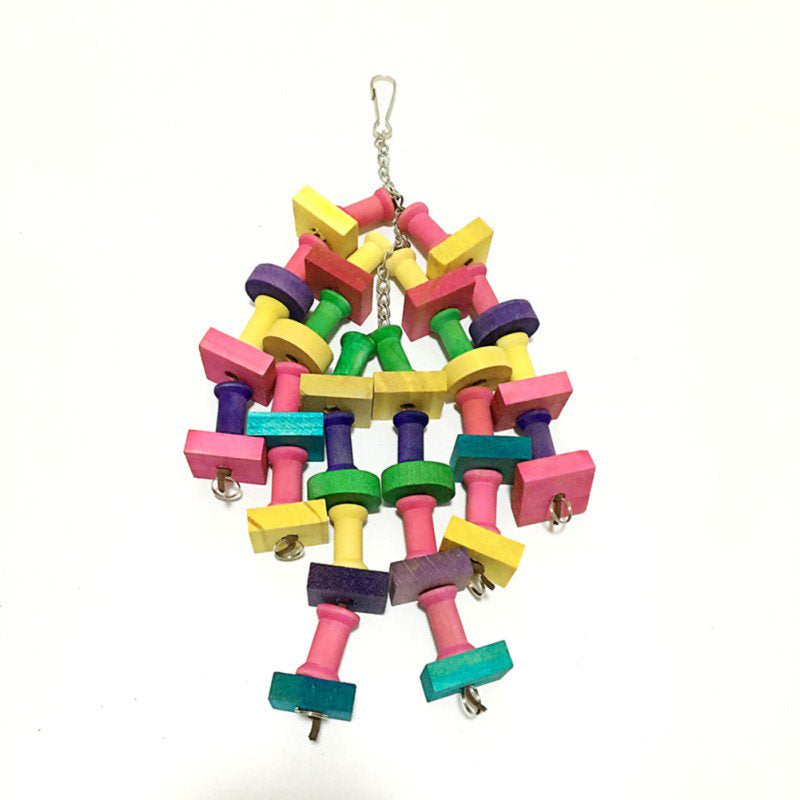 Building Blocks Toys for Small, Medium and Large Parrots, Pet Rainbow Bite String Toys, Chewing Toy for Birds Animals & Pet Supplies > Pet Supplies > Bird Supplies > Bird Toys BAGGUCOR   