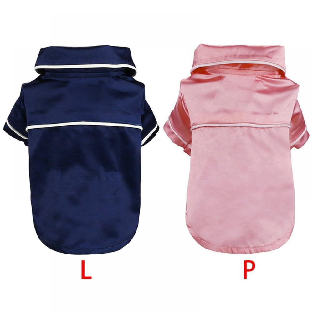 Cat Dog Pajamas Soft Silk Pet Clothes Apparel Puppy Pink Sleepwear XS Midnight Animals & Pet Supplies > Pet Supplies > Dog Supplies > Dog Apparel Midnight   