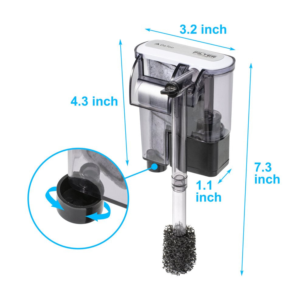 Datoo Aquarium Hang on Filter Small Fish Tank Hanging Filter Power Waterfall Filtration System Animals & Pet Supplies > Pet Supplies > Fish Supplies > Aquarium Filters DaToo   