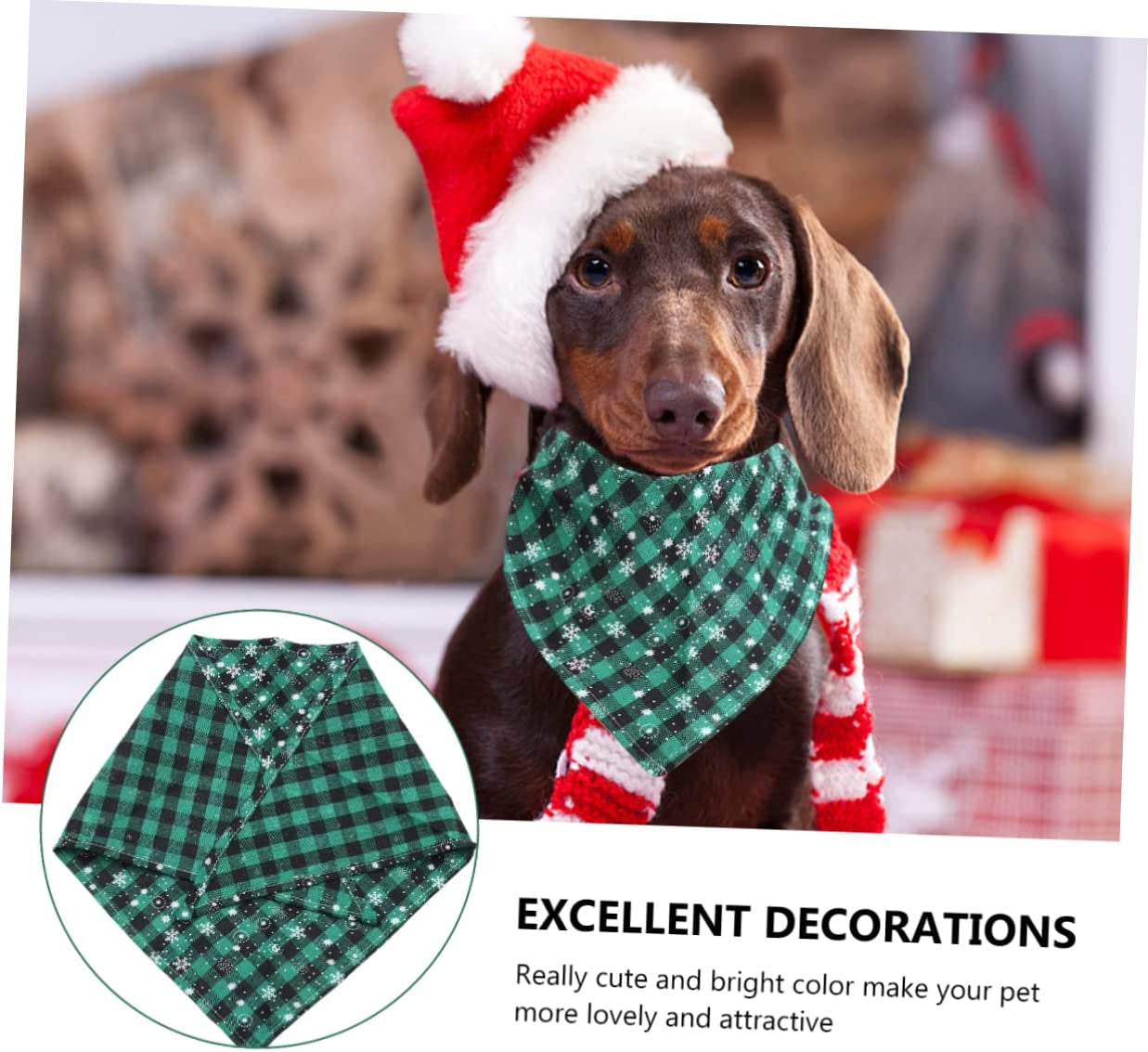 Mipcase 1Pc Green Pets Reversible Plaid Cotton Xmas Pet Snowflake Dog Bandana Accessories Printed Costume Scarf Scarfs Decor Puppy Petsgreen Neck Bibs Medium Triangle Puppies Towel For Animals & Pet Supplies > Pet Supplies > Dog Supplies > Dog Apparel Mipcase   