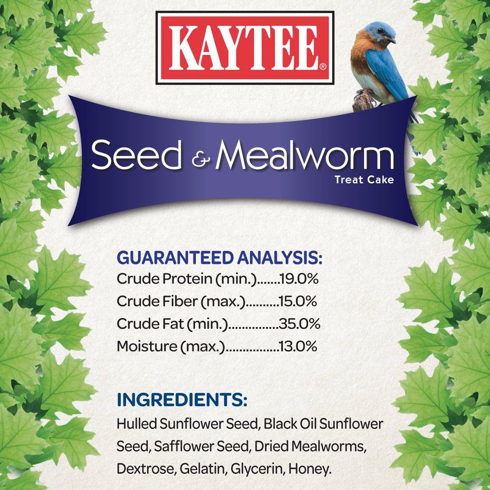 Kaytee Wild Bird Seed & Mealworm Treat Cake, 1.4 Lb Animals & Pet Supplies > Pet Supplies > Bird Supplies > Bird Treats Central Garden and Pet   