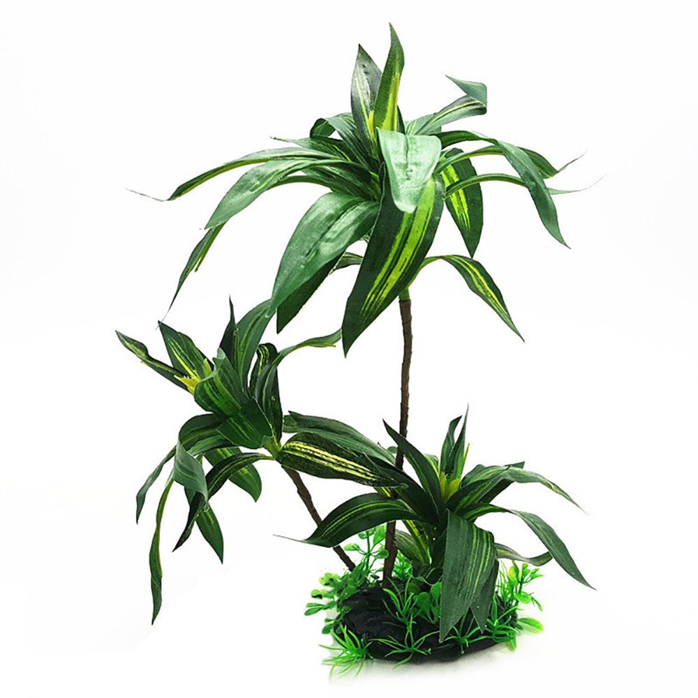 SPRING PARK Green Plastic Terrarium Tank Lifelike Plant Decorative Ornament for Reptiles Amphibians Animals & Pet Supplies > Pet Supplies > Small Animal Supplies > Small Animal Habitat Accessories SPRING PARK   