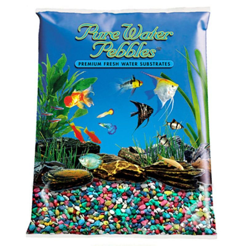 Pure Water Pebbles Aquarium Gravel - Rainbow 5 Lbs (3.1-6.3 Mm Grain) Pack of 4 Animals & Pet Supplies > Pet Supplies > Fish Supplies > Aquarium Gravel & Substrates Pure Water Pebbles   