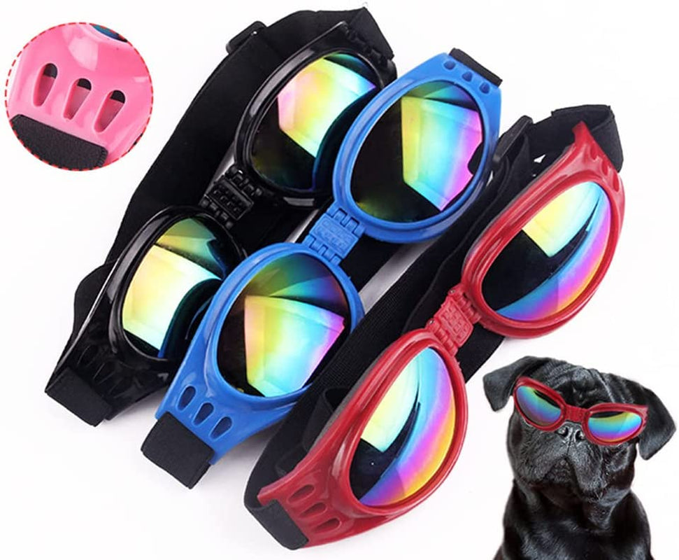 Mekek Pet Dog Sunglasses Summer Windproof Foldable Sunscreen Anti-Uv Goggles Eye Wear UV Protection Doggy Goggles Adjustable Pet Supplies Pink One Size Animals & Pet Supplies > Pet Supplies > Dog Supplies > Dog Apparel Mekek   