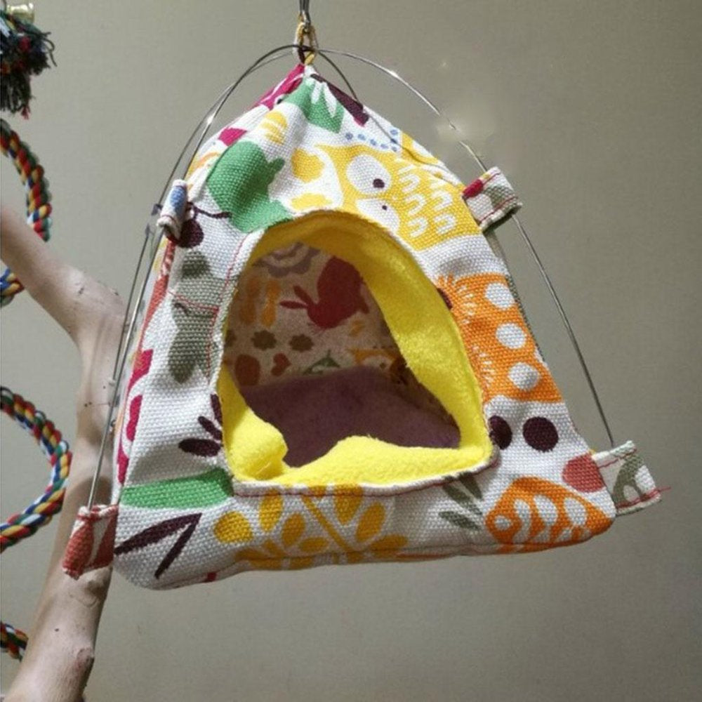 Bird Parrot Sleeping Tent Hut Hanging Hammock for Parakeet Hangable Cockatoo Toy