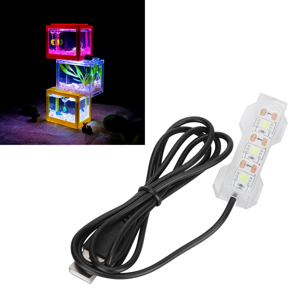 Tebru Small Aquarium Water Plant Light Desktop Fish Tank Mini Decor Soft LED Lamp New Animals & Pet Supplies > Pet Supplies > Fish Supplies > Aquarium Lighting Tebru   