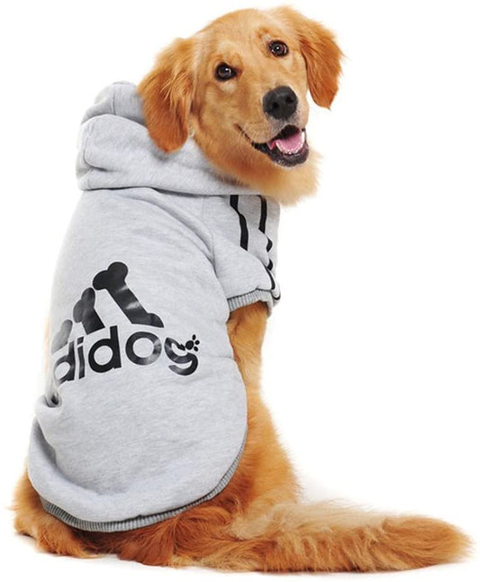 Large Dog Hoodies, Apparel, Fleece Adidog Basic Hoodie Sweater, Cotton Jacket Sweat Shirt Coat from 3XL to 9XL for Large Dog (Grey, 4XL) Animals & Pet Supplies > Pet Supplies > Dog Supplies > Dog Apparel GLiving   