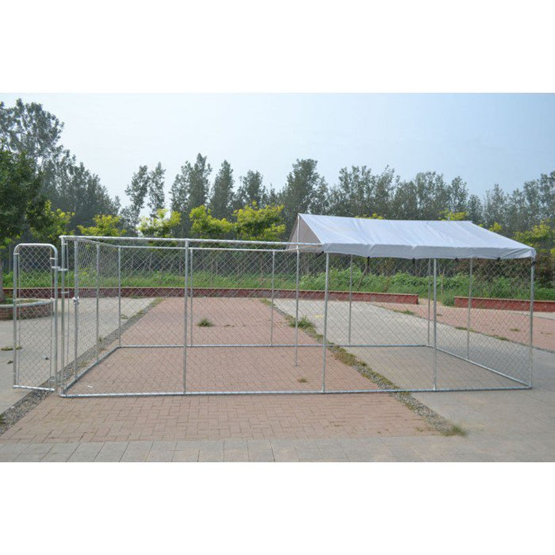 Chicken Coop Outlet Chain Link Backyard Dog Kennel, X-Large, 240"L