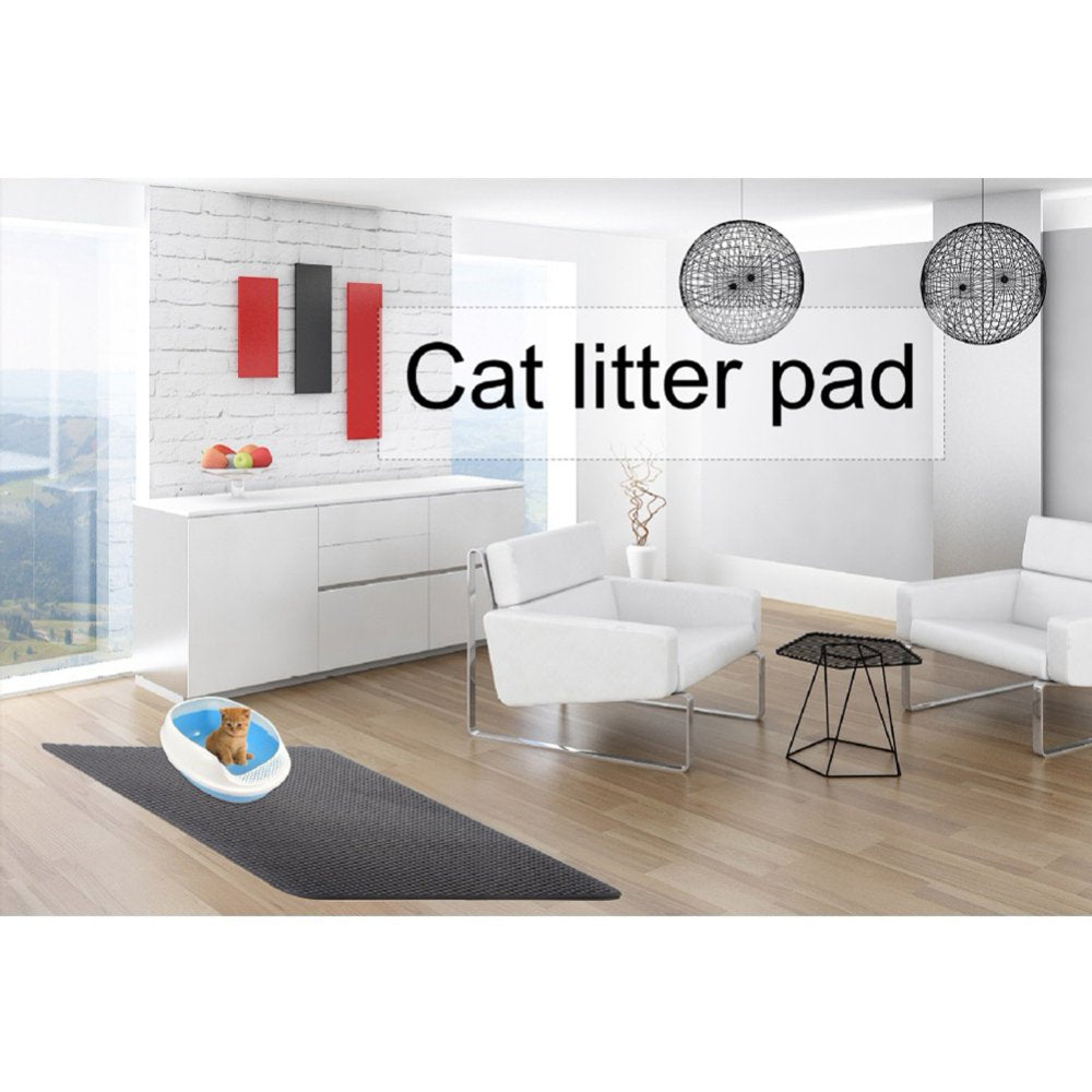 Cat Litter Mat Litter Trapping Mat, 21.6" X 29.5" Inch Honeycomb Double Layer Design Waterproof Urine Proof Trapper Mat for Litter Boxes, Large Size Easy Clean Scatter Control
