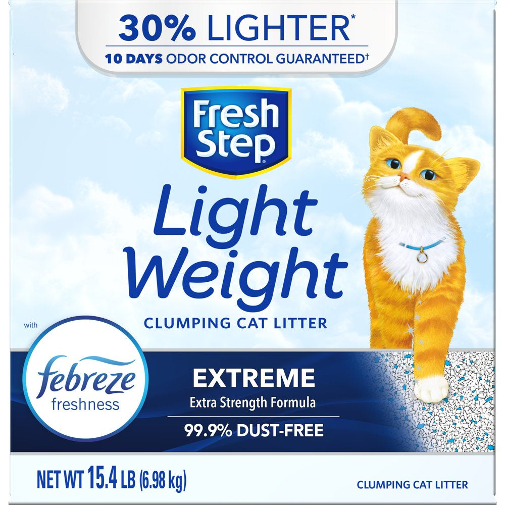 Fresh Step Lightweight Extreme Scented Litter with Febreze, Clumping Cat Litter, 15.4 Pounds Animals & Pet Supplies > Pet Supplies > Cat Supplies > Cat Litter The Clorox Company   