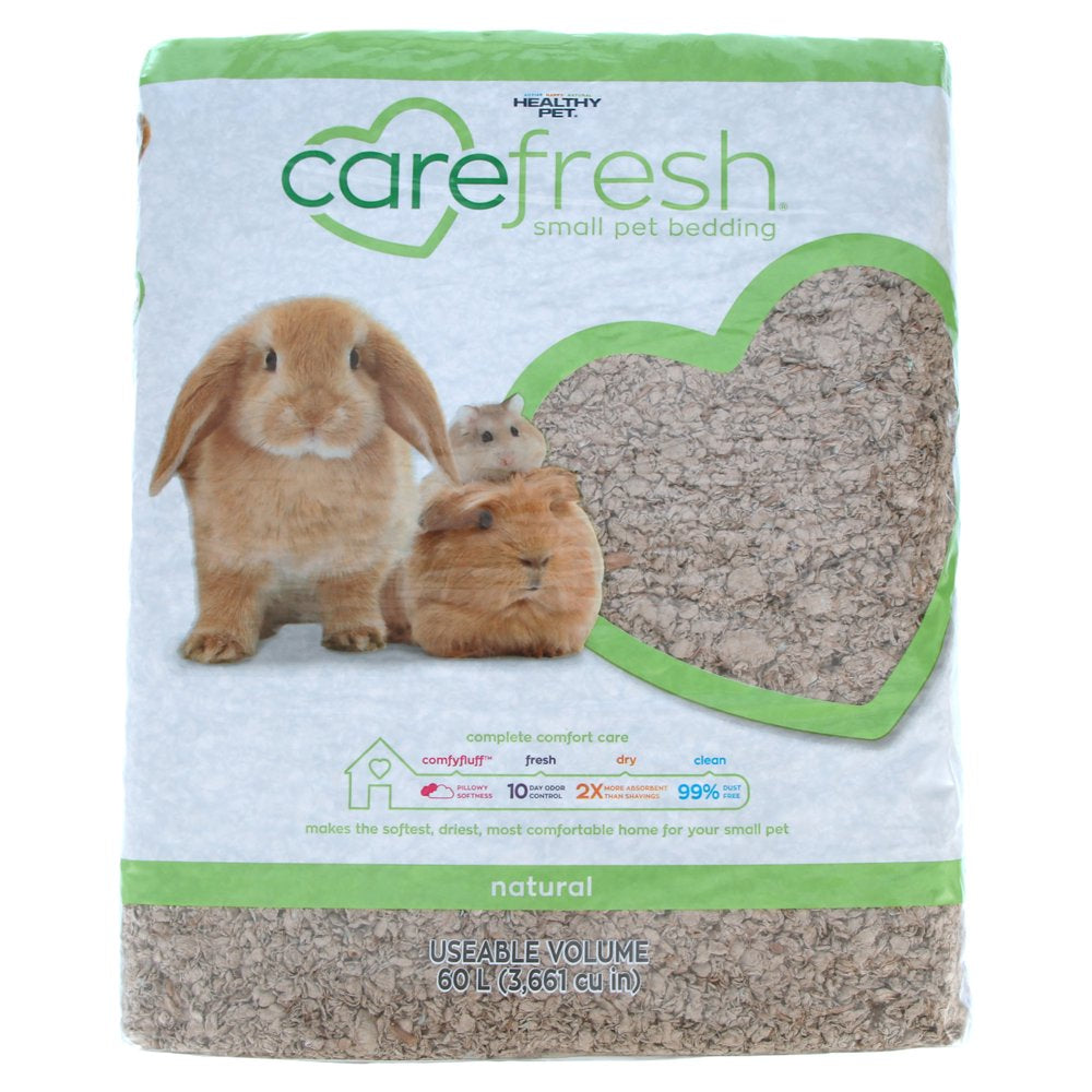 Carefresh Small Pet Soft Paper Bedding, Natural, 60L Animals & Pet Supplies > Pet Supplies > Small Animal Supplies > Small Animal Bedding Healthy Pet   