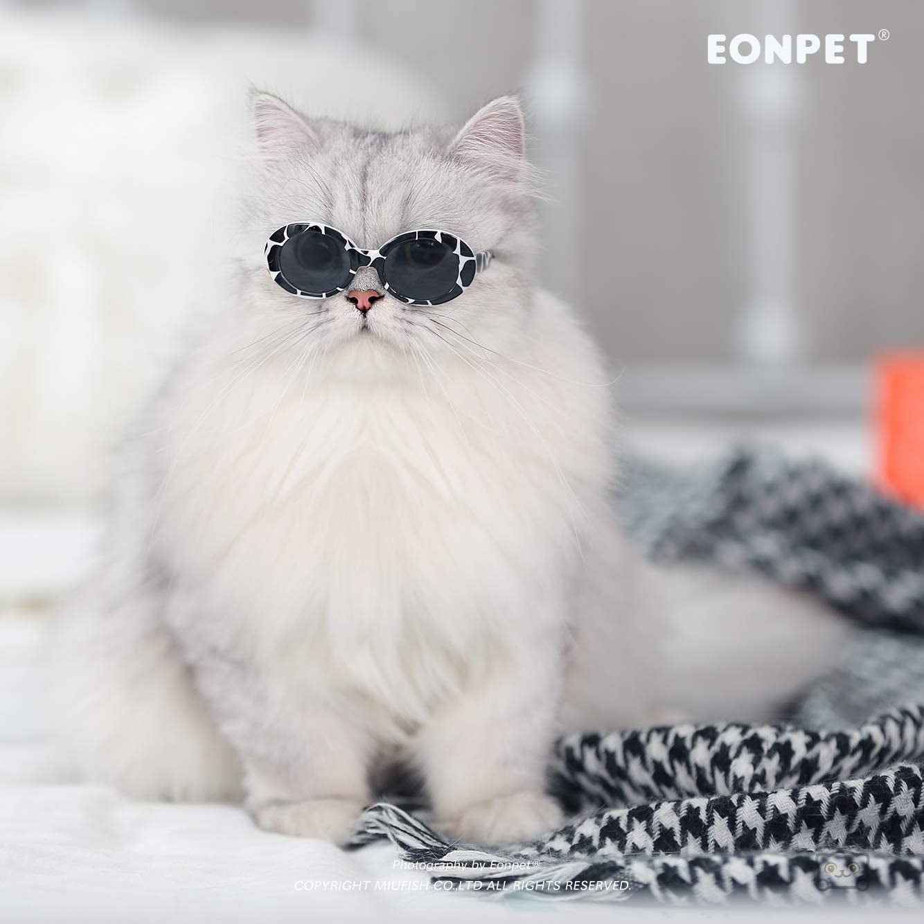 Eonpet Alien Pet Sunglasses, Cat and Dog Sunglasses, Cat and Dog Glasses Eyewear Photos Props Accessories Cosplay Glasses (Cow Pattern, Alien Glasses) Animals & Pet Supplies > Pet Supplies > Dog Supplies > Dog Apparel Miufish   