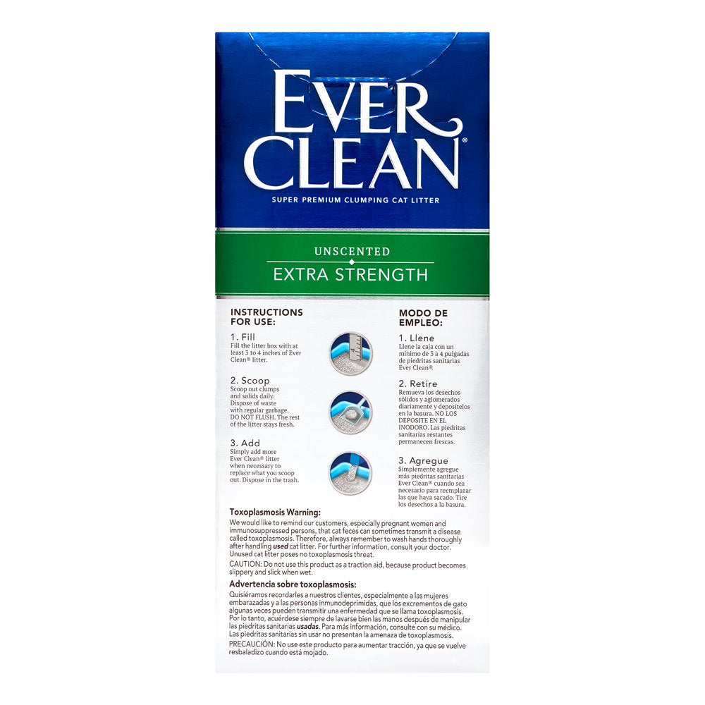 Ever Clean Extra Strength Unscented Odor Control Cat Litter, 25 Lb Box Animals & Pet Supplies > Pet Supplies > Cat Supplies > Cat Litter Clorox USA   