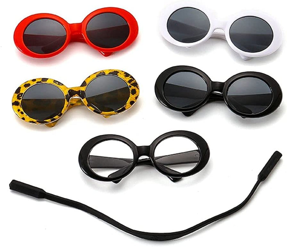 Fashion Plastic Cat Eye-Wear round Pet Glasses for Small Cat Pet Products Pets Party Decor Cat Sunglasses(Black B) Animals & Pet Supplies > Pet Supplies > Dog Supplies > Dog Apparel Waywdz   