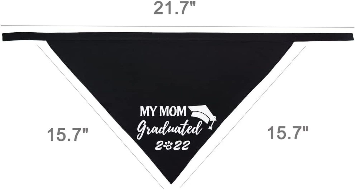 2 Pack Graduation Dog Bandana Class of 2022 My Mom Graduated 2022 for Small Medium Large Pet Holiday Costume Animals & Pet Supplies > Pet Supplies > Dog Supplies > Dog Apparel Barleygoo   