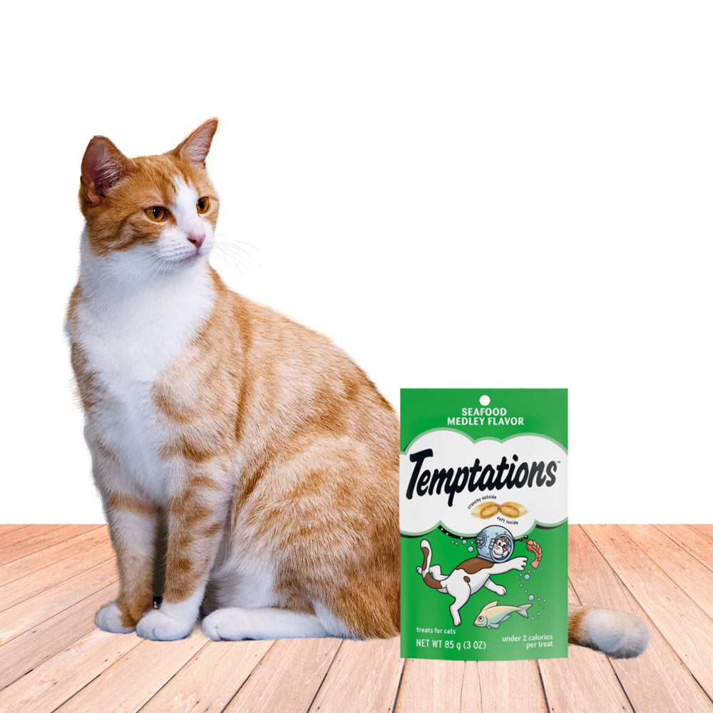 Temptations Seafood Medley Flavor Crunchy and Soft Cat Treats Food Great Snack for Adult Cats, 3 Oz - Pack of 2 Animals & Pet Supplies > Pet Supplies > Cat Supplies > Cat Treats NS   