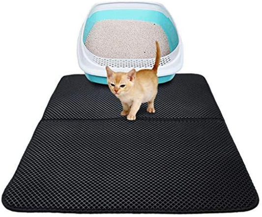 Litter Box Mat for Litter Box Cat Litter Mat Underlay, Honeycomb Design Litter Box Mat Waterproof Double Layer Design Cat Mat Animals & Pet Supplies > Pet Supplies > Cat Supplies > Cat Litter Box Mats Universal   