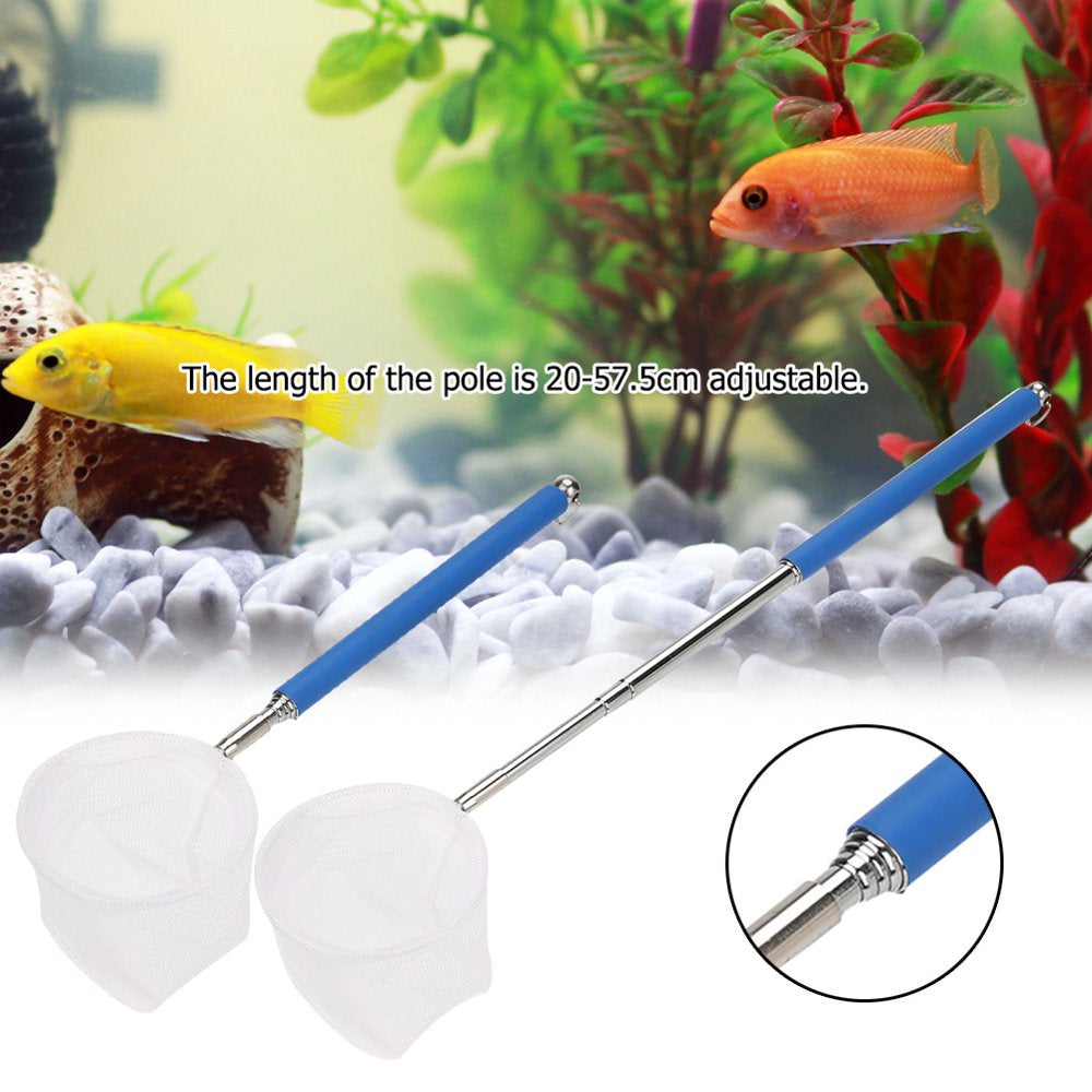 OTVIAP Adjustable Mini Fishing Net Pole for Aquarium Tank Shrimp 20-57.5Cm Expandable,Mini Fishing Net, Mini Fishing Net for Aquarium Tank Animals & Pet Supplies > Pet Supplies > Fish Supplies > Aquarium Fish Nets FAGINEY   