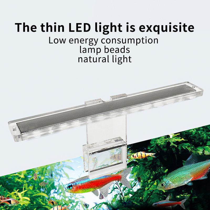 LED Aquarium Lamp Plant Light Fits Tanks 3-8MM Thickness Aquatic Lamp Aquarium Bracket Light UND Sale Animals & Pet Supplies > Pet Supplies > Fish Supplies > Aquarium Lighting QYMHOODS   