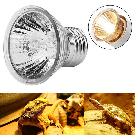 Walbest Bulb for Bearded Dragon, 25W UVA Reptile Heat Lamp Soft White Light Glass Bulb Turtle Light Infrared Light Basking Heat Lamps Outdoor for Pet/Amphibian/Lizard (E27,110V)  Walbest 50w  