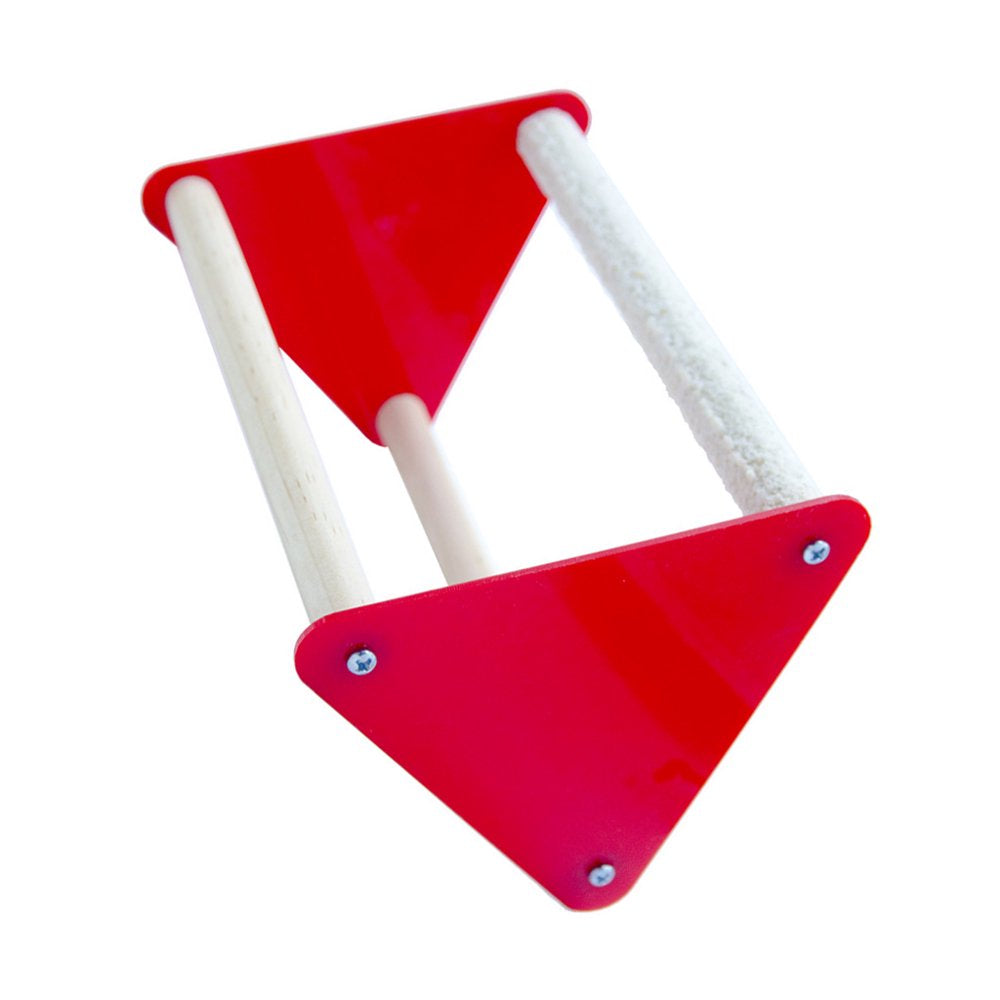 Parrot Perch for Small Birds Plastic Bars Ladder Training Stand Triangular Rack