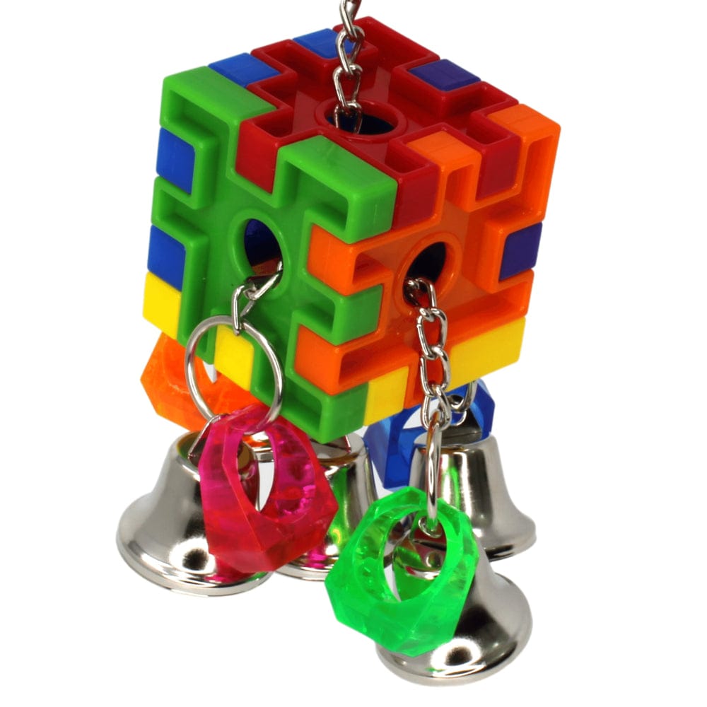 3475 Bell Cube Pull Small Bird Toy