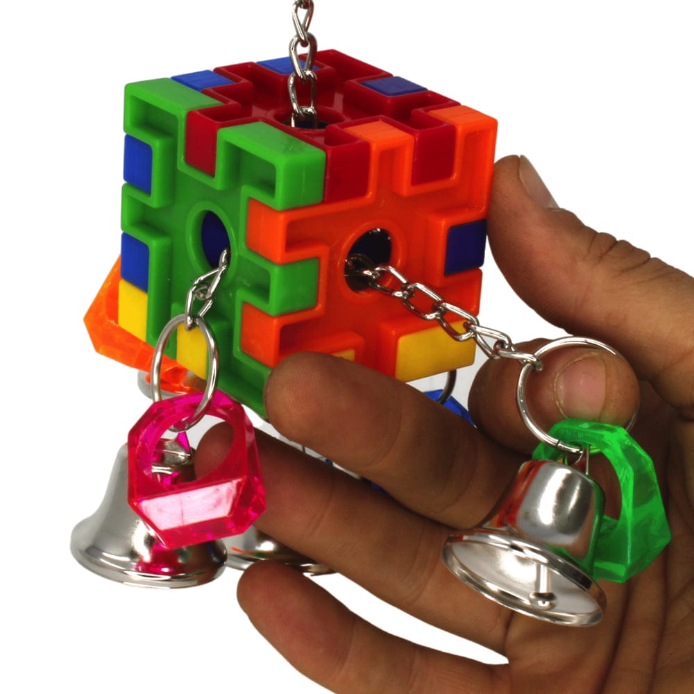 3475 Bell Cube Pull Small Bird Toy Animals & Pet Supplies > Pet Supplies > Bird Supplies > Bird Toys Bonka Bird Toys   