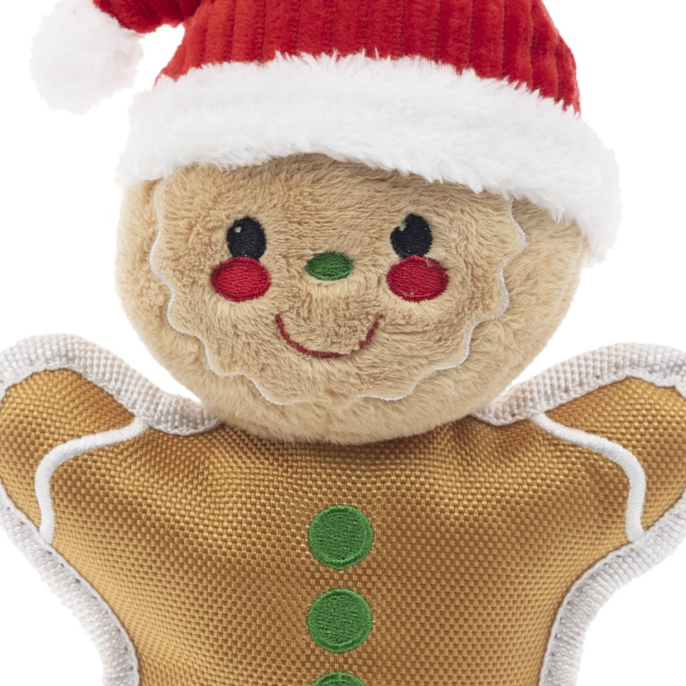 Vibrant Life Holiday 9 Inch Stuffed Plush Squeaky Christmas Gingerbread Dog Toy Animals & Pet Supplies > Pet Supplies > Dog Supplies > Dog Toys Dan Dee International   