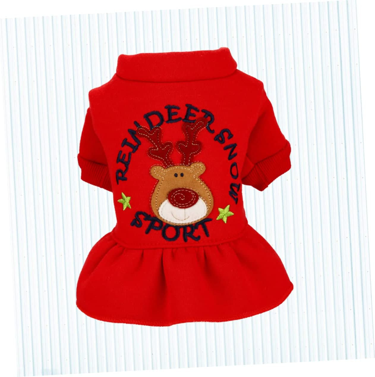 BCOATH 1Pc Nativity Costumes Puppy Outfits Green Outfit Puppy Green Dress Puppy Clothes Puppy Dress Clothing Apparel Dog'S Clothes Kitten Supplies Red