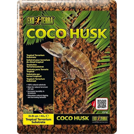 Exo Terra Coco Husk Loose Tropical Terrarium Reptile Substrate 3.6 Qt Animals & Pet Supplies > Pet Supplies > Fish Supplies > Aquarium Gravel & Substrates Exo-Terra   