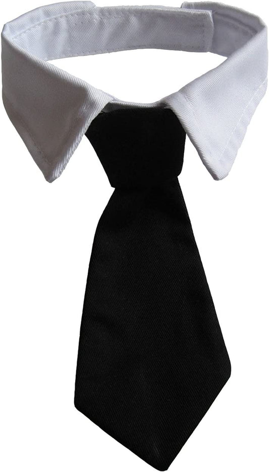 VEDEM Dog Necktie Pet Tuxedo Cotton Collar with Black Tie for Small Medium and Large Dogs (XL) Animals & Pet Supplies > Pet Supplies > Dog Supplies > Dog Apparel Morningdream L  