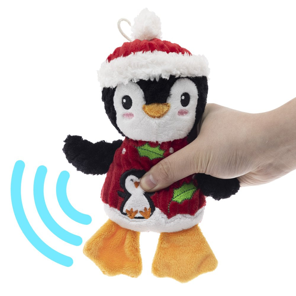 Vibrant Life Holiday 9 Inch Stuffed Plush Squeaky Christmas Penguin Dog Toy Animals & Pet Supplies > Pet Supplies > Dog Supplies > Dog Toys Dan Dee International   