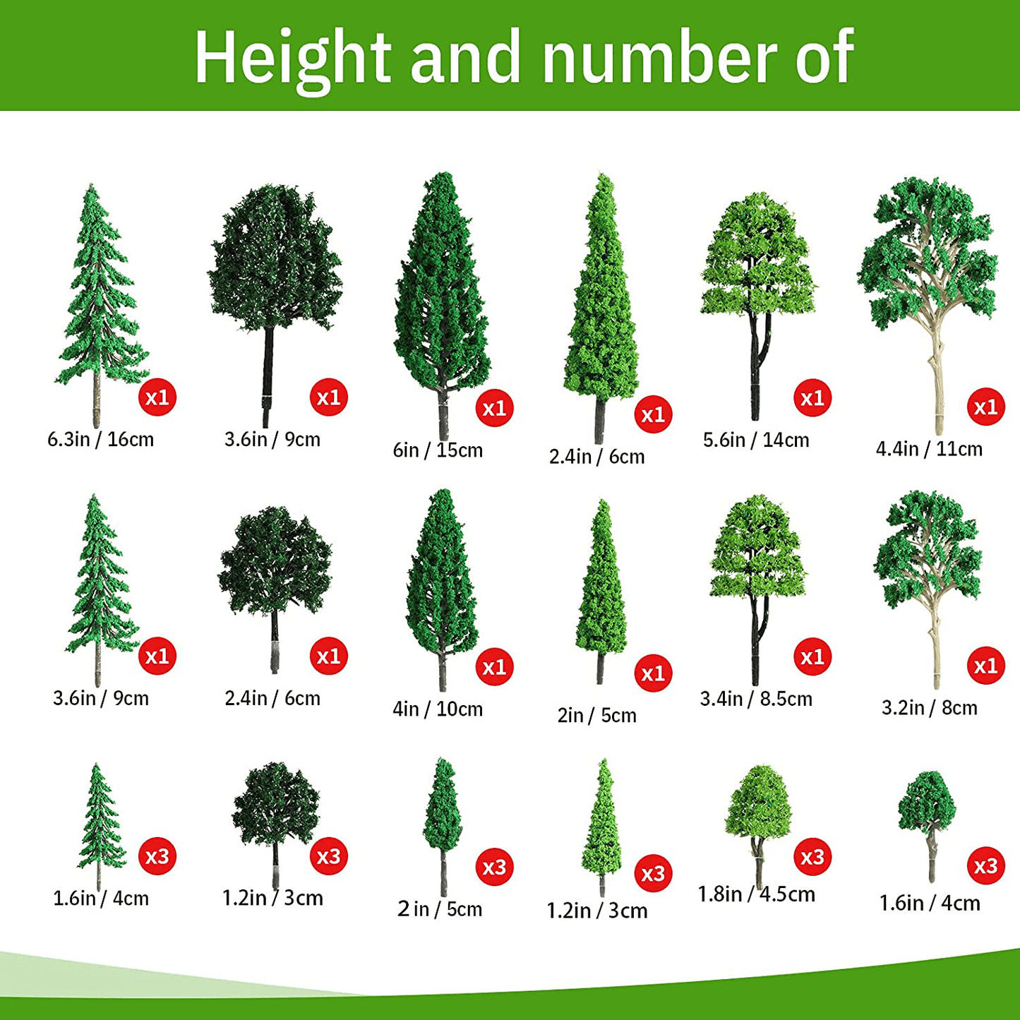 35 Pieces Woodland Animals Figures Model Trees Kit, 5 Pieces Forest Animal Toys and 30 Pieces 1.18-6.30 Inch Mixed Miniature Trees, Miniature Toys Cake Toppers for Toddlers Kids Christmas Birthday Animals & Pet Supplies > Pet Supplies > Small Animal Supplies > Small Animal Habitat Accessories Skylety   